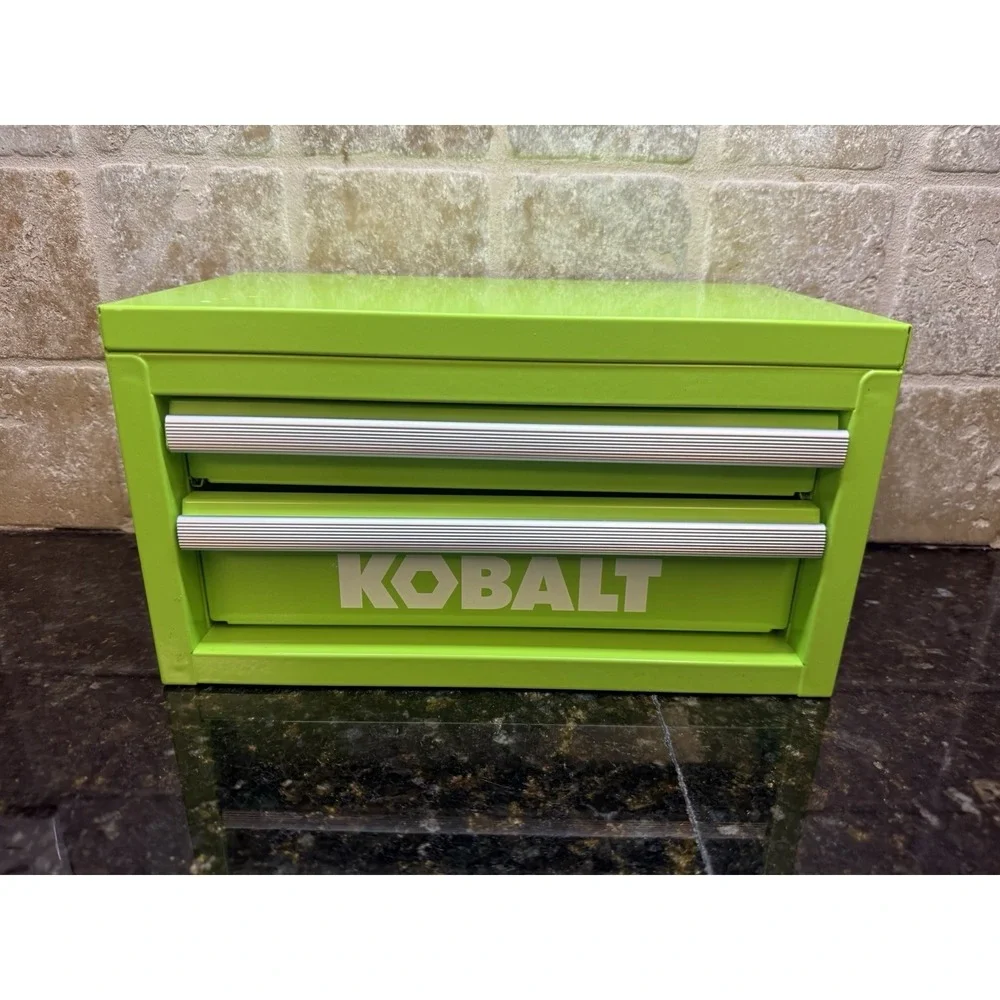 KOBALT MINI Steel Tool Box Lime Green 2‎ Drawer 3 Sections Lowe's Gift